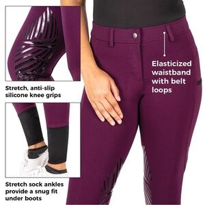 Elation Red Label Sport Euro Seat Breech In Aubergine Purple Size 26R Women’s
